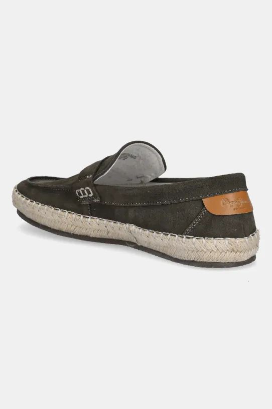 Obuwie Pepe Jeans espadryle zamszowe TOURIST COAST PMS10337 zielony