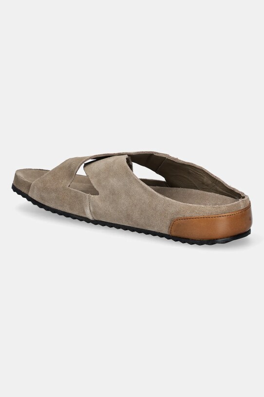 Încălțăminte Pepe Jeans papuci din piele CORBY CROSS PMS90124 bej