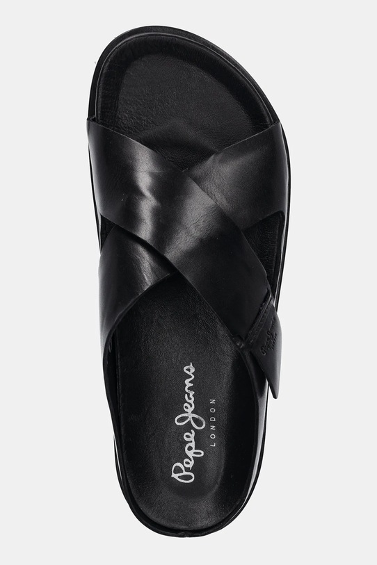 Kožne natikače Pepe Jeans CORBY DRESS crna PMS90125