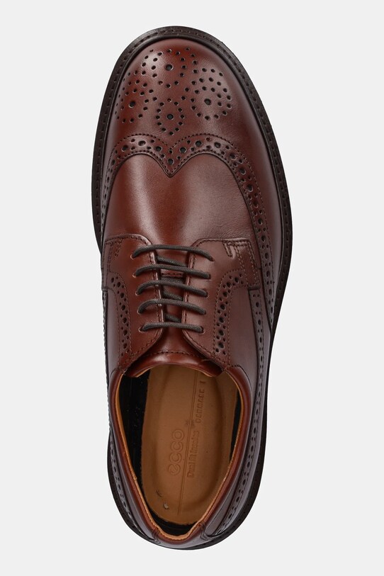 Ecco pantofi de piele Metro London Wingtip maro 525614.01053