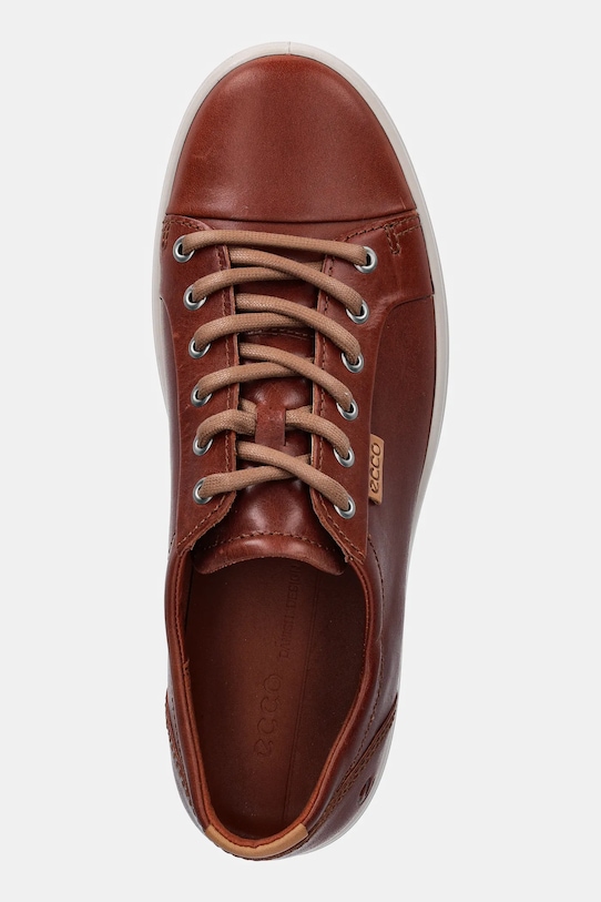 Ecco sneakers din piele Soft 7 Shoe Lace Up maro 430004.01053