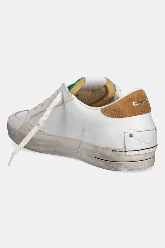 Încălțăminte Crime London sneakers din piele SK8 DELUXE 14100PP7 alb