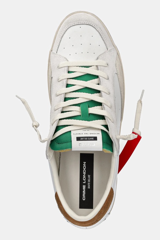 Usnjene superge Crime London SK8 DELUXE bela 14100PP7