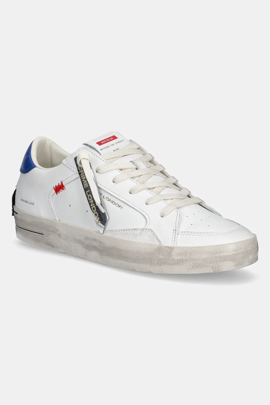 Kožené tenisky Crime London SK8 DELUXE nízky biela 14103PP7