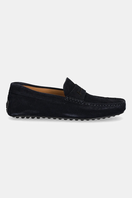 Hackett London mocasini din piele întoarsă DRIVER LOAFER HMS21485 bleumarin SS25