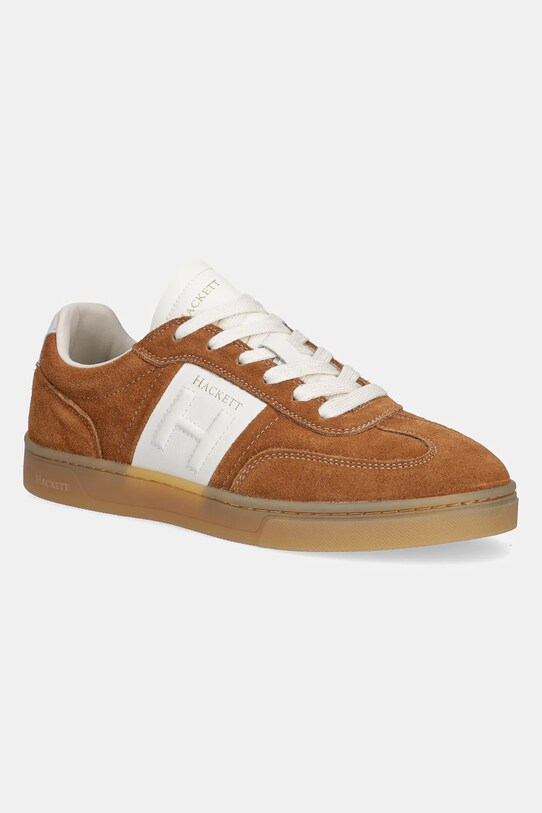 Hackett London sneakers HARPER HERITAGE piele întoarsă maro HMS21463