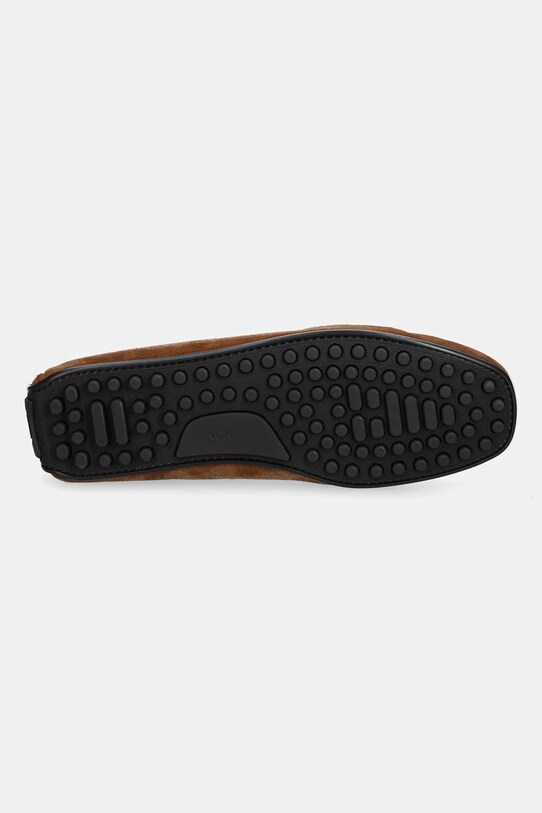 Hackett London mokasyny zamszowe DRIVER LACE HMS21484 brązowy
