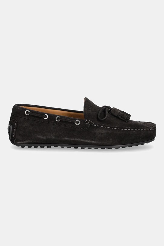 Hackett London mocasini din piele întoarsă DRIVER TASSEL HMS21486 maro SS25
