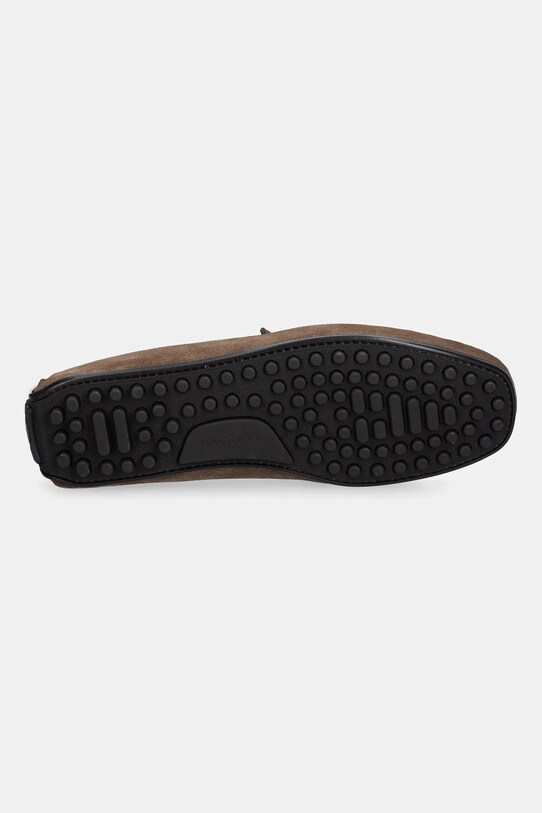 Hackett London mokasyny zamszowe DRIVER LOAFER HMS21485.896 brązowy