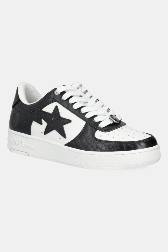 Kožené tenisky A Bathing Ape BAPE STA #3 M2 nízky čierna 1K80191303