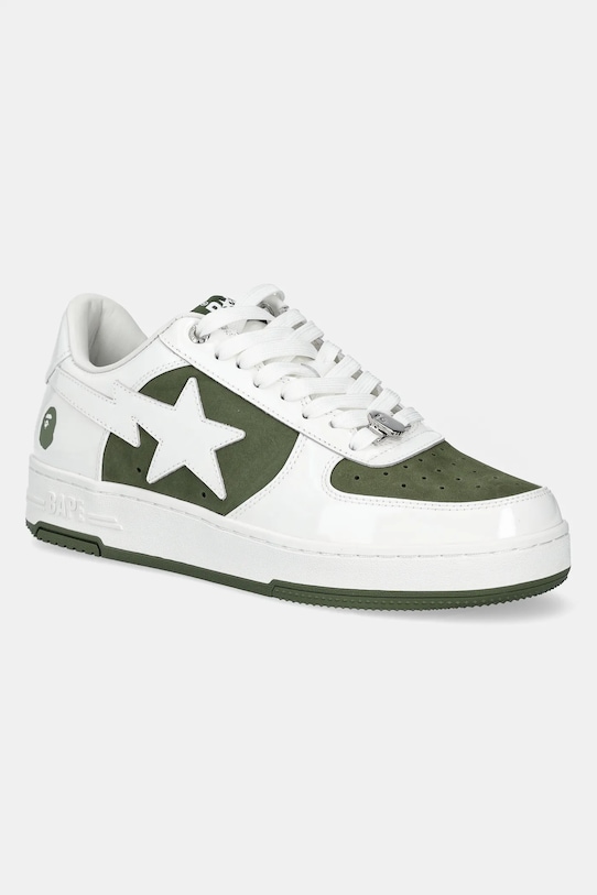 A Bathing Ape leather sneakers BAPE STA #6 M2 grain leather green 1K80191306
