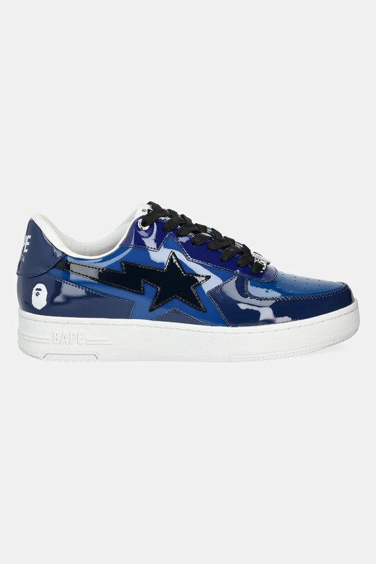 A Bathing Ape leather sneakers BAPE STA ICON M2 1K80191308 navy SS25