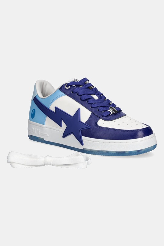 A Bathing Ape sneakersy skórzane BAPESTA OS M2 1K80191309 granatowy