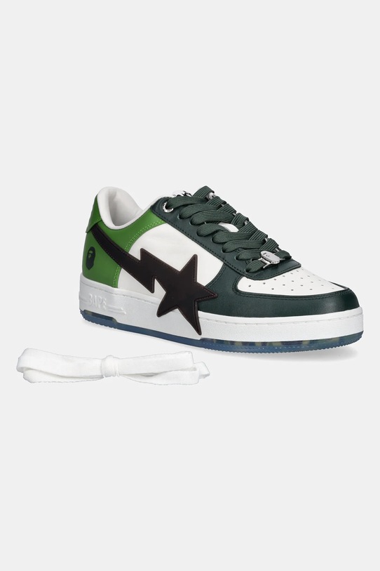 Кожени маратонки A Bathing Ape BAPESTA OS M2 1K80191309 зелен