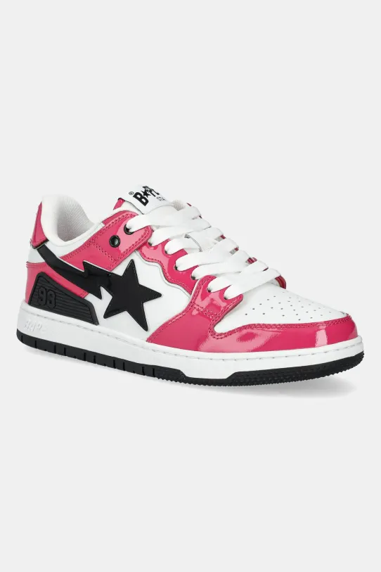 A Bathing Ape sneakers in pelle BAPE SK8 STA #2 M2 bassa rosa 1K80191311
