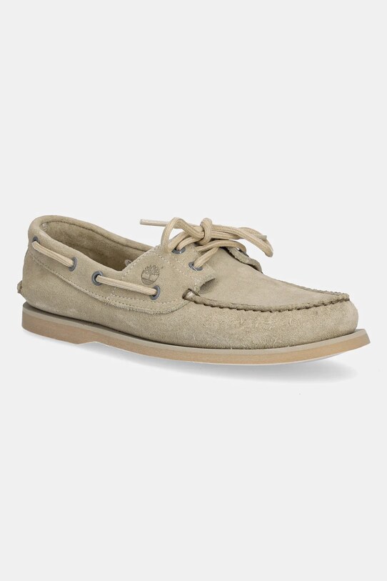 Timberland mokasyny zamszowe Classic Boat skóra zamszowa zielony TB0A4187EVV1