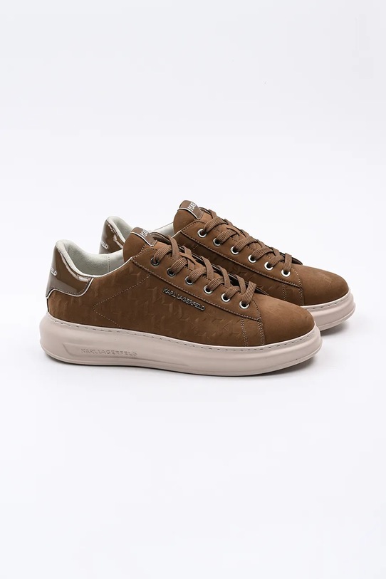 Kožené tenisky Karl Lagerfeld KAPRI MENS KL52547K.233 hnedá SS25