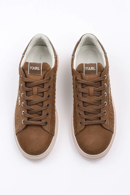 Kožené tenisky Karl Lagerfeld KAPRI MENS hnedá KL52547K.233