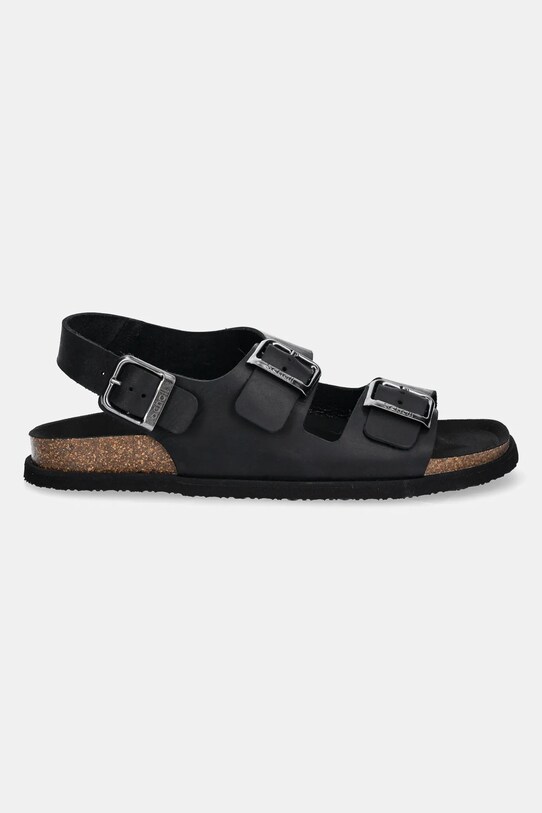 Scholl bőr szandál GASTON F311981004 fekete SS25