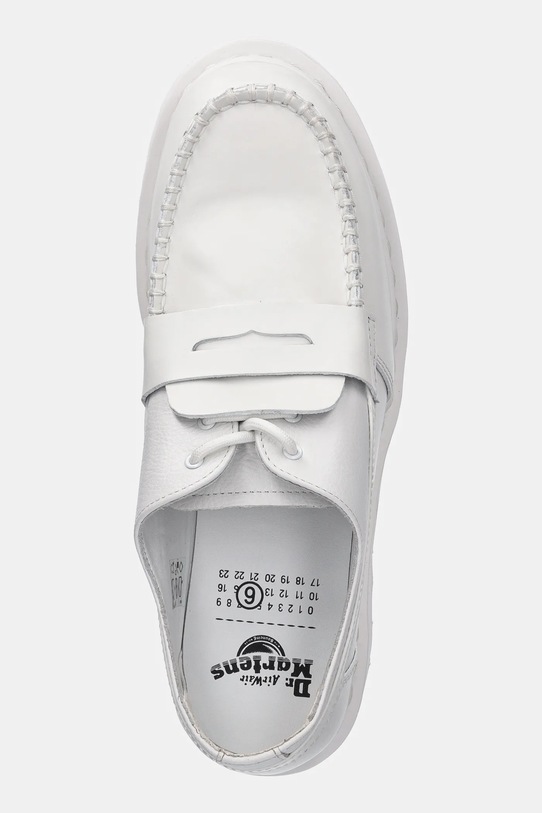 MM6 Maison Margiela mocasini de piele alb SH3WR0005.P8031.HB009