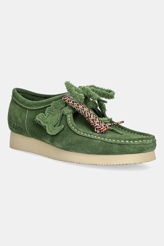 Clarks Originals scarpe in camoscio Wallabee 2604 casual verde 26182222