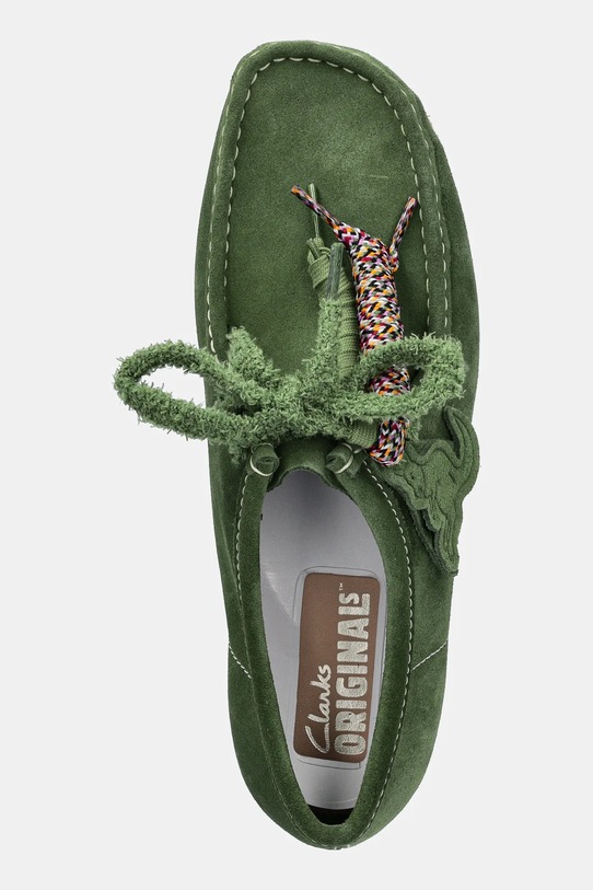 Clarks Originals scarpe in camoscio Wallabee 2604 verde 26182222