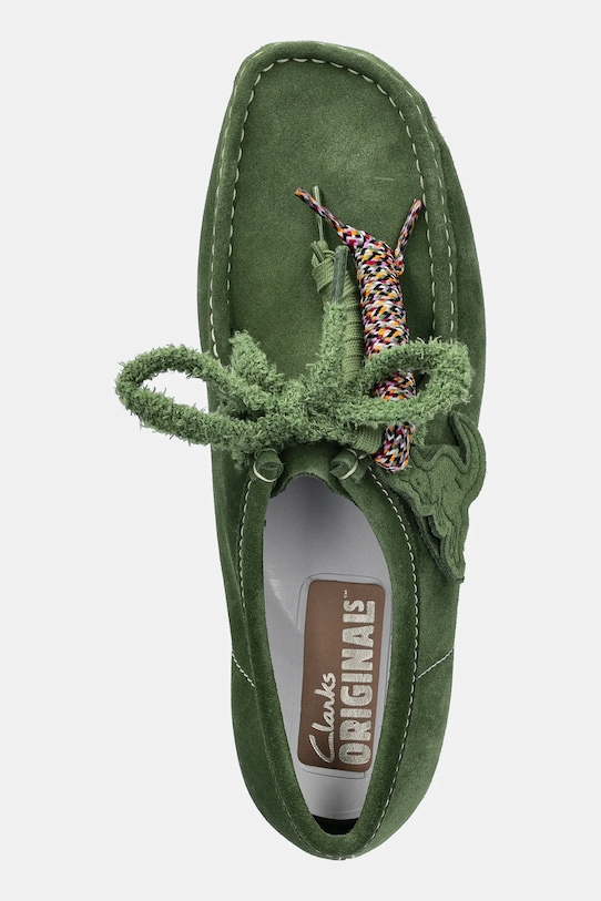 Clarks Originals półbuty zamszowe Wallabee 2604 zielony 26182222