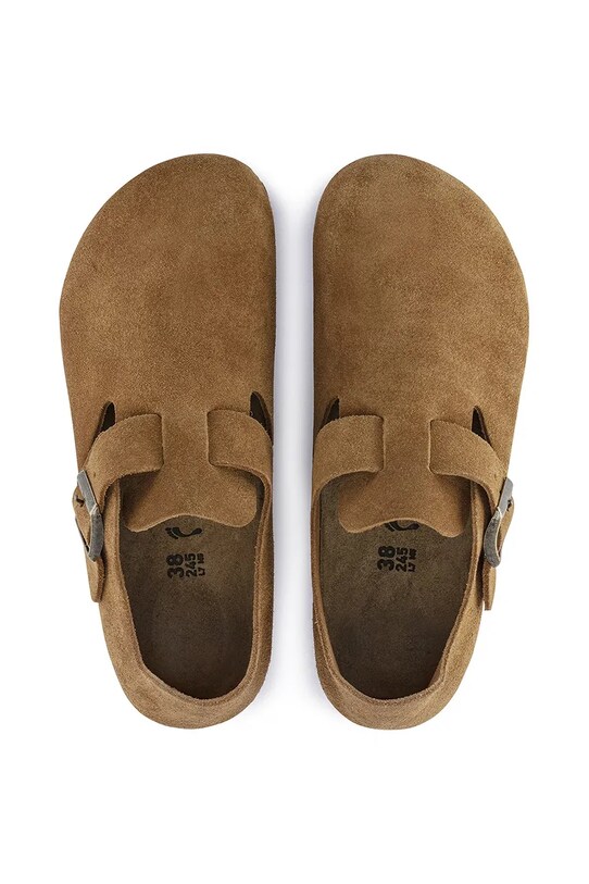 Birkenstock półbuty zamszowe London LEVE 1023519 brązowy