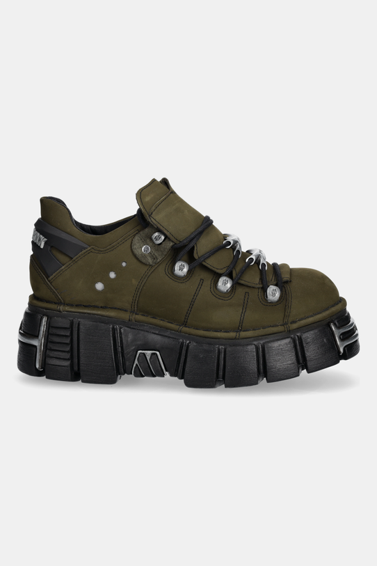 Nubuck sneakers New Rock M.120N.C61 πράσινο SS25