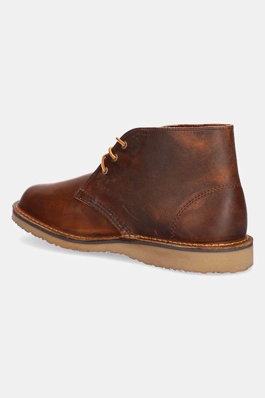 Παπούτσια Δερμάτινα μποτάκια Red Wing Weekender Chukka 3622 καφέ
