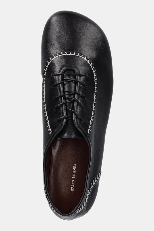 Kožne cipele Wales Bonner Lace crna WBM44503A