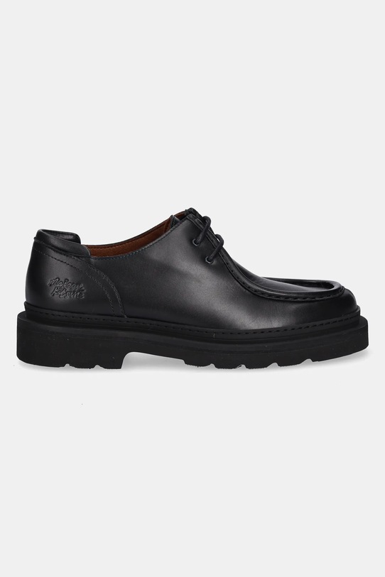 Maison Kitsuné półbuty skórzane Lace Up Derbies OM04103LR0005 czarny SS25