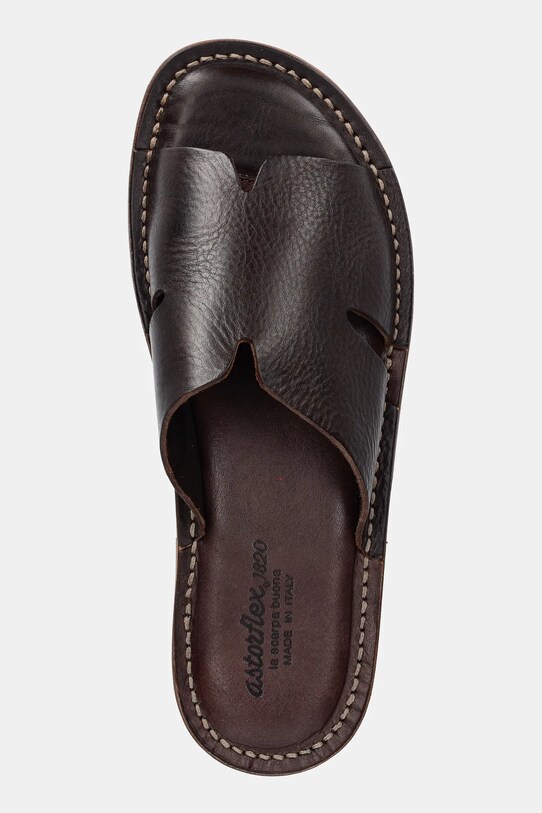 Шкіряні шльопанці Astorflex Haichflex коричневий HAICHFLEX.001101