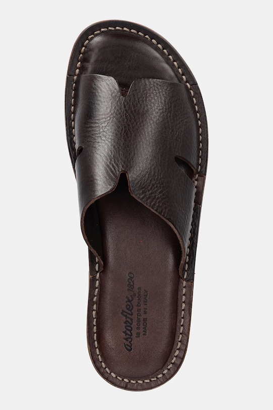 Шкіряні шльопанці Astorflex Haichflex коричневий HAICHFLEX.001101