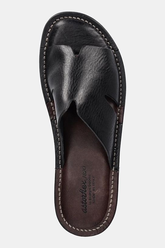 Шкіряні шльопанці Astorflex Haichflex чорний HAICHFLEX.001101