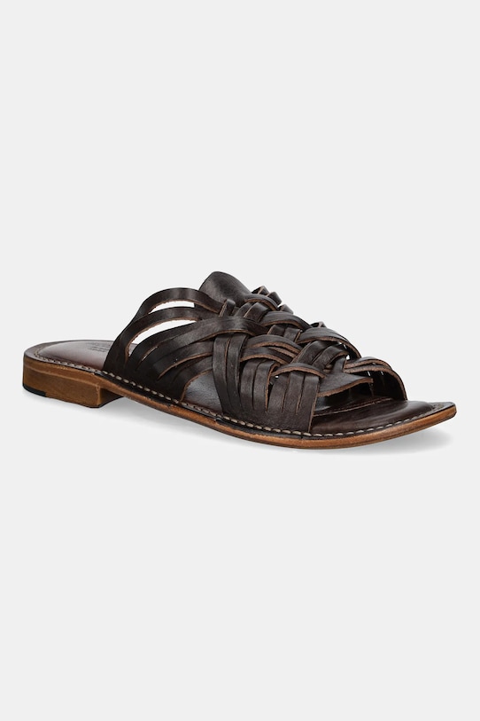 Astorflex klapki skórzane Erelflex brązowy ERELFLEX.001101