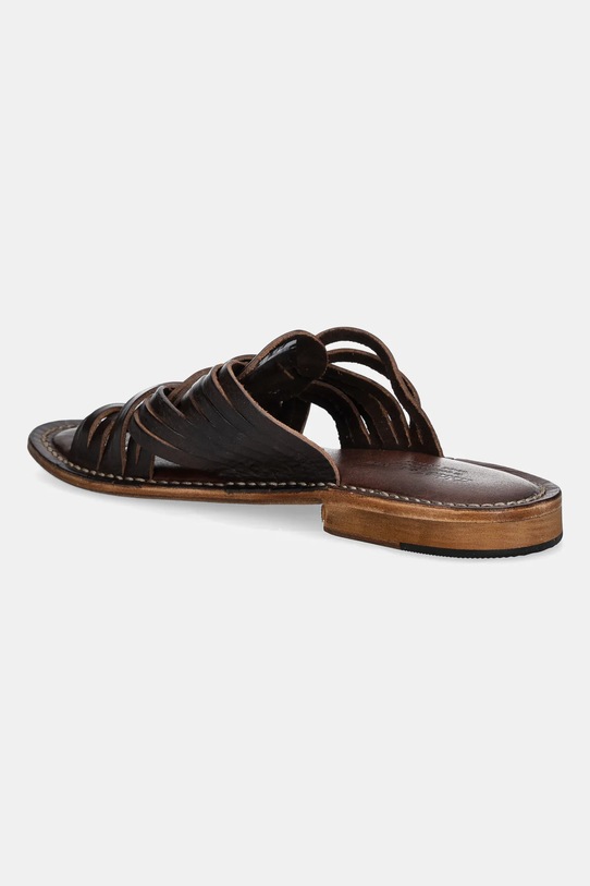 Obuwie Astorflex klapki skórzane Erelflex ERELFLEX.001101 brązowy