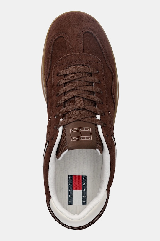 Tommy Jeans sneakersy zamszowe THE GREENWICH SUEDE brązowy EM0EM01516