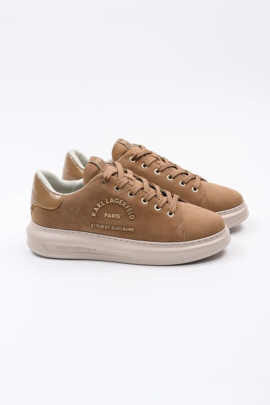 Karl Lagerfeld sneakersy zamszowe KAPRI MENS KL52537K.2T2 brązowy SS25