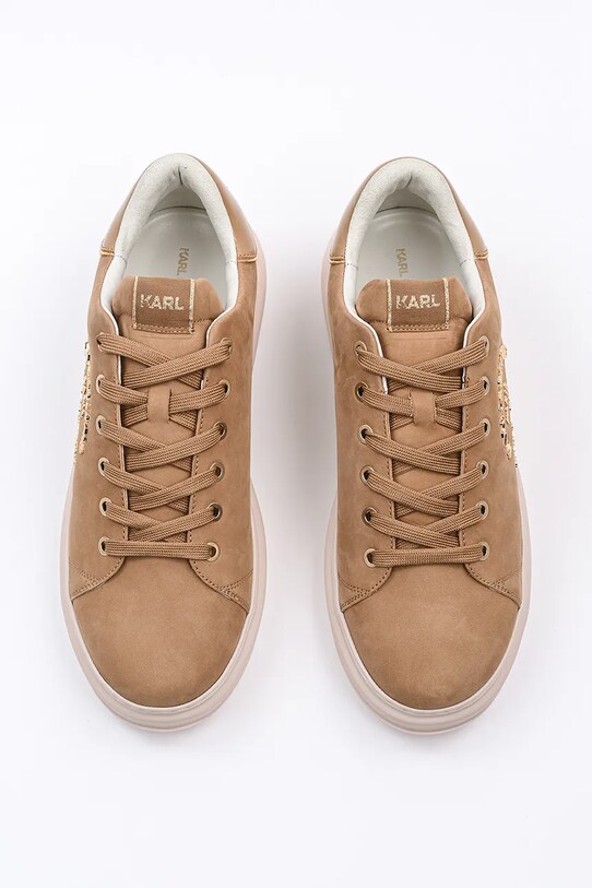 Karl Lagerfeld sneakersy zamszowe KAPRI MENS brązowy KL52537K.2T2