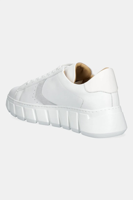 Παπούτσια Δερμάτινα αθλητικά παπούτσια Philipp Plein Nappa Lo-Top Hexagon USC0698.PLE075N.01 λευκό