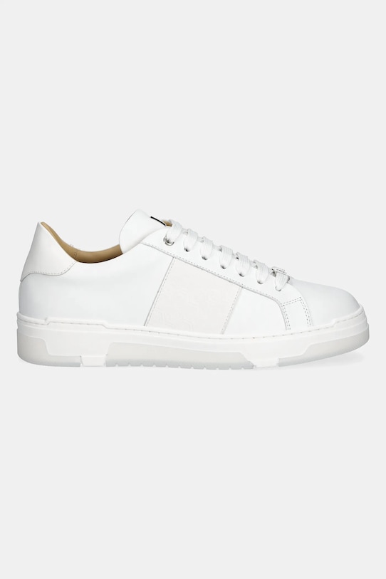Δερμάτινα αθλητικά παπούτσια Philipp Plein Lo-Top Monogram USC0706.PLE005N.01 λευκό SS25