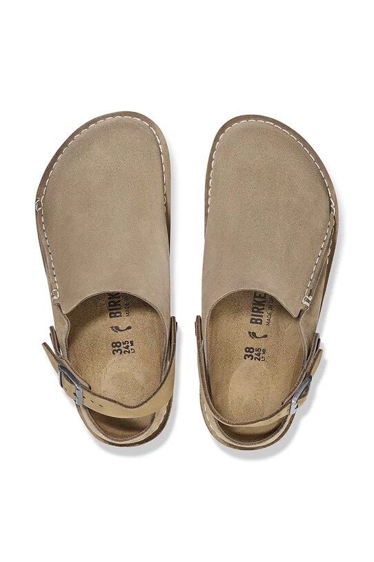Birkenstock sandale din piele intoarsa Lutry Premium 1025293 maro