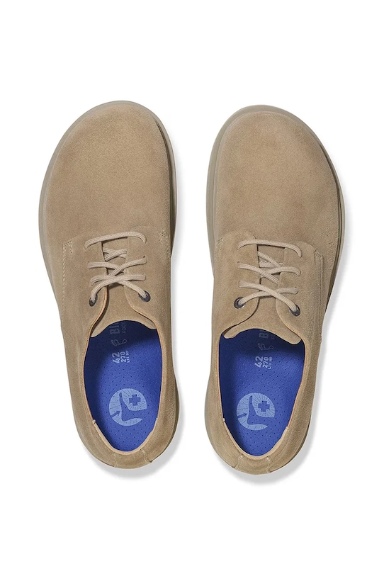 Σουέτ κλειστά παπούτσια Birkenstock Highwood Lace Low 1029696 μπεζ