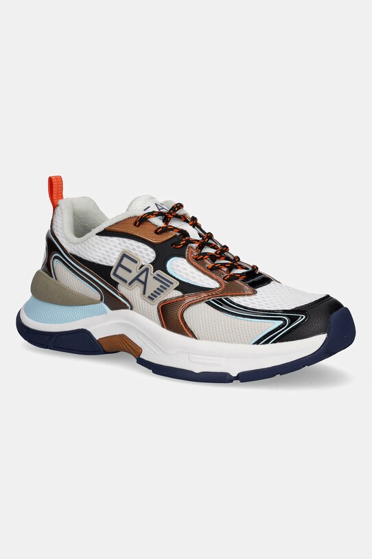 EA7 Emporio Armani sneakersy imitacja skóry licowej beżowy XK446.X8X249