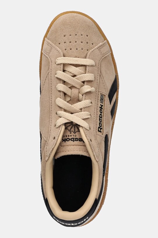 Semišové sneakers boty Reebok Classic CLUB C GROUNDS UK béžová 100229643