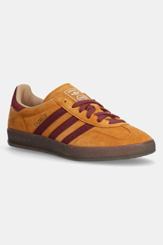 Маратонки adidas Originals Gazelle Indoor велур кафяв JH5411