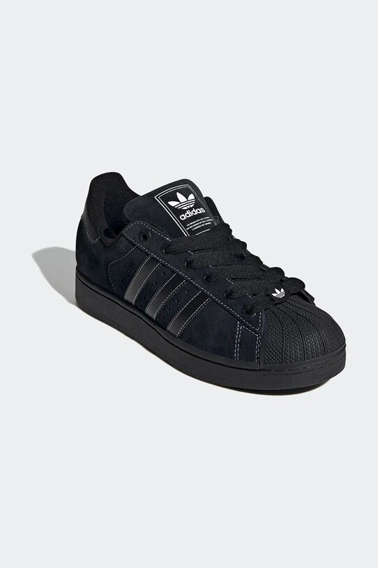 Tenisice od brušene kože adidas Originals Superstar II JH5470 crna SS25