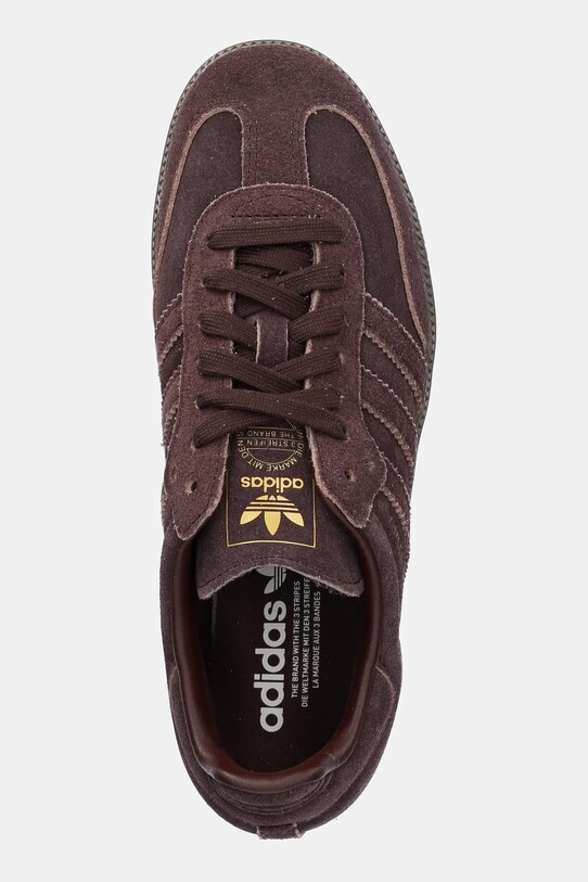 Σουέτ αθλητικά παπούτσια adidas Originals Samba OG καφέ JI3211