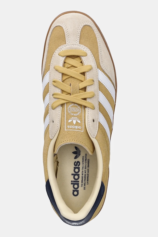 adidas Originals sneakers din piele intoarsă Gazelle Indoor galben JI3523